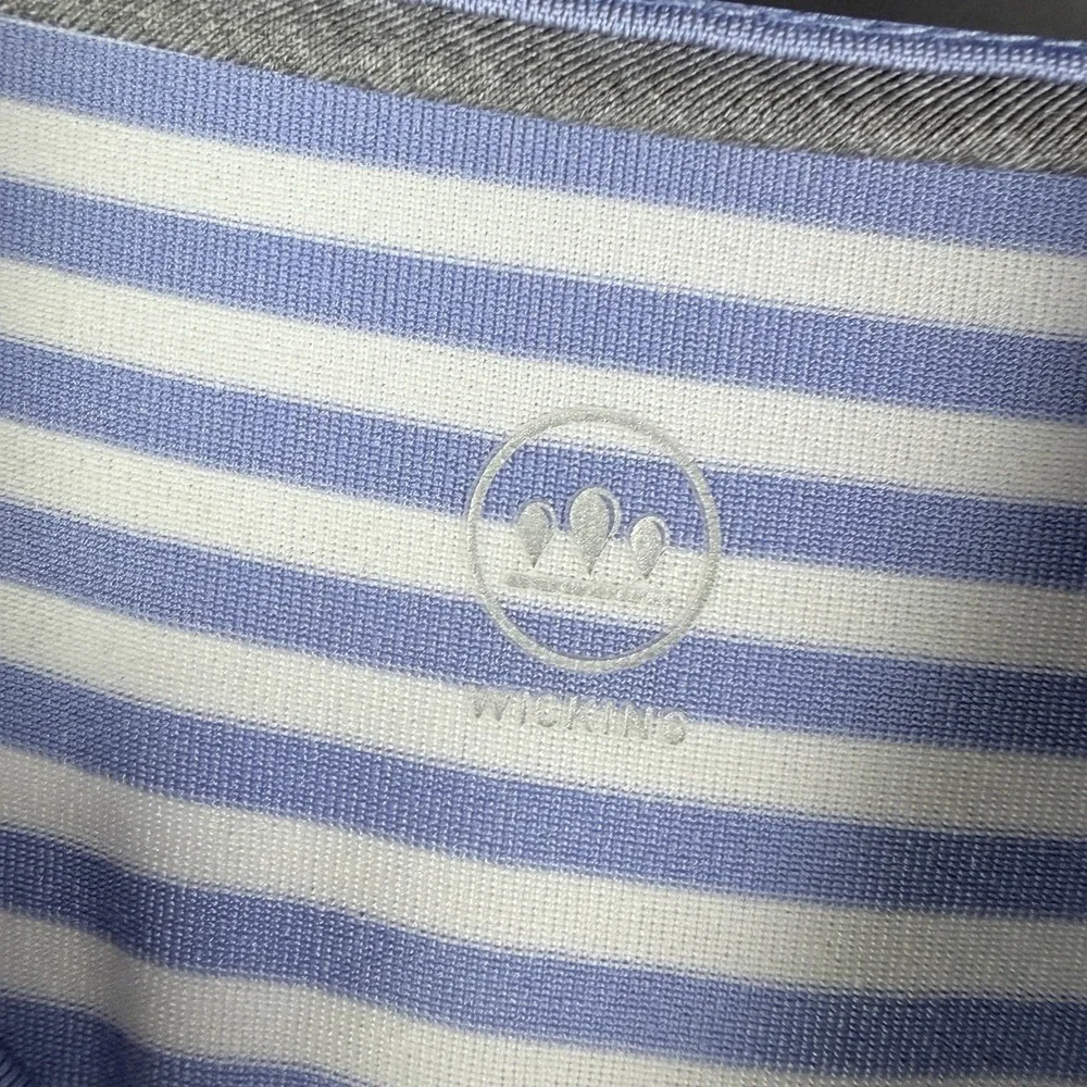 RLX Ralph Lauren Polo Shirt Striped Performance Golf Stretch‎ Blue White Men XL